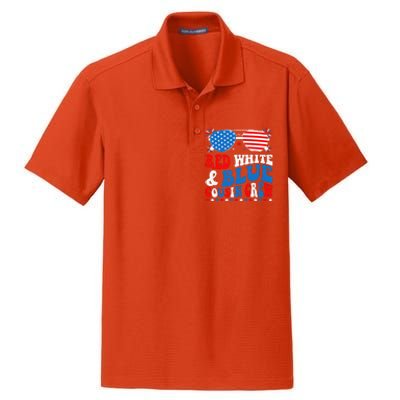 Red White And Blue Cousin Crew 4th Of July American Flag Dry Zone Grid Polo