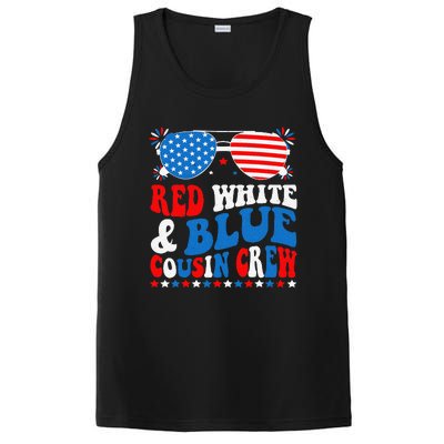 Red White And Blue Cousin Crew 4th Of July American Flag PosiCharge Competitor Tank