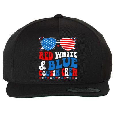 Red White And Blue Cousin Crew 4th Of July American Flag Wool Snapback Cap