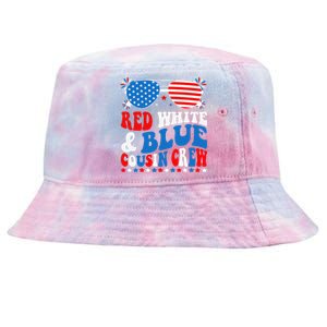 Red White And Blue Cousin Crew 4th Of July American Flag Tie-Dyed Bucket Hat