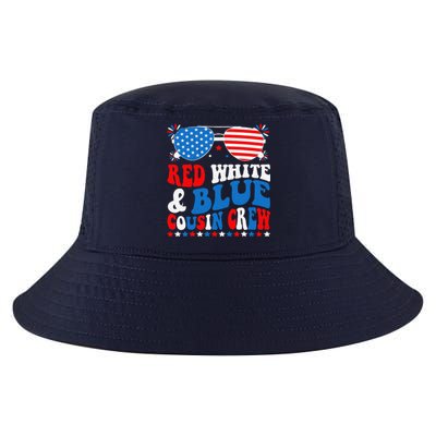 Red White And Blue Cousin Crew 4th Of July American Flag Cool Comfort Performance Bucket Hat