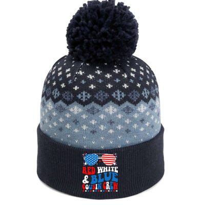 Red White And Blue Cousin Crew 4th Of July American Flag The Baniff Cuffed Pom Beanie