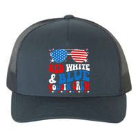 Red White And Blue Cousin Crew 4th Of July American Flag Yupoong Adult 5-Panel Trucker Hat