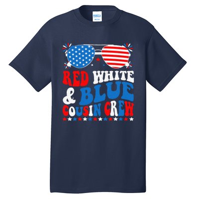 Red White And Blue Cousin Crew 4th Of July American Flag Tall T-Shirt