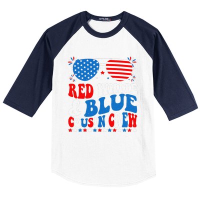 Red White And Blue Cousin Crew 4th Of July American Flag Baseball Sleeve Shirt