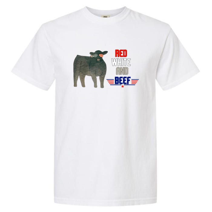 Red White And Beef Vintage Garment-Dyed Heavyweight T-Shirt