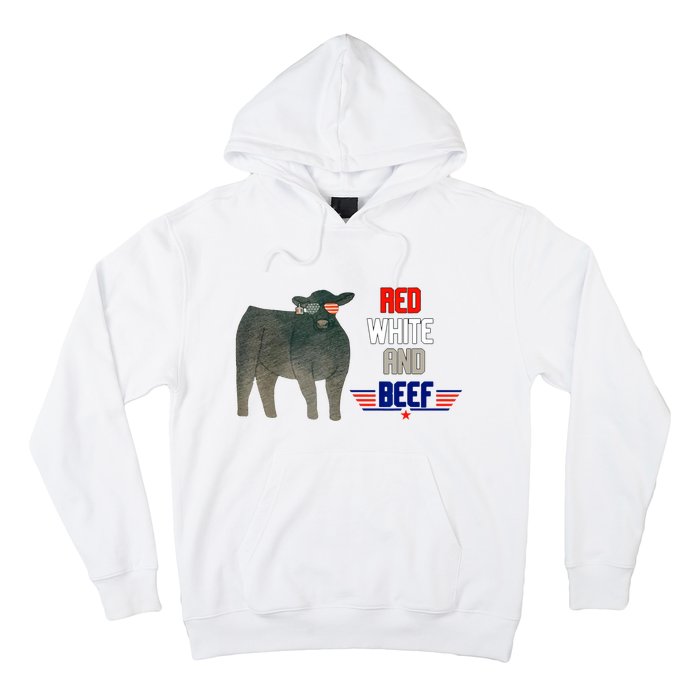 Red White And Beef Vintage Hoodie