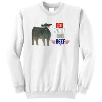 Red White And Beef Vintage Sweatshirt