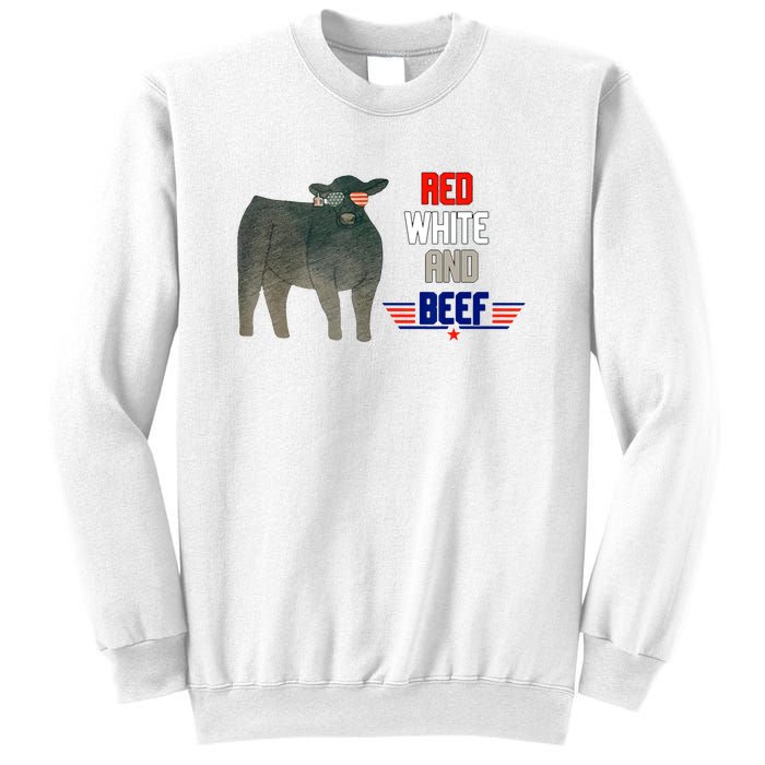 Red White And Beef Vintage Sweatshirt