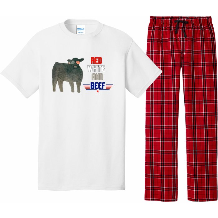 Red White And Beef Vintage Pajama Set