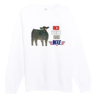 Red White And Beef Vintage Premium Crewneck Sweatshirt