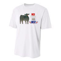 Red White And Beef Vintage Performance Sprint T-Shirt