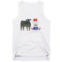 Red White And Beef Vintage Tank Top