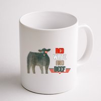 Red White And Beef Vintage Usa Flag 4th Of July Funny Cow Coffee Mug