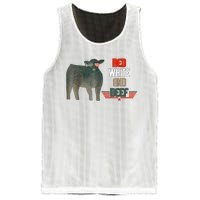 Red White And Beef Vintage Usa Flag 4th Of July Funny Cow Mesh Reversible Basketball Jersey Tank