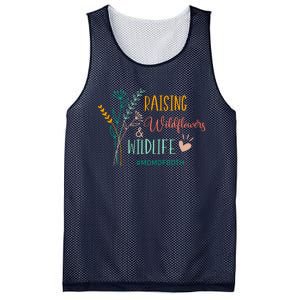 Raising Wildflowers And Wildlife Mom Of Both Mom Mothers Day Mesh Reversible Basketball Jersey Tank