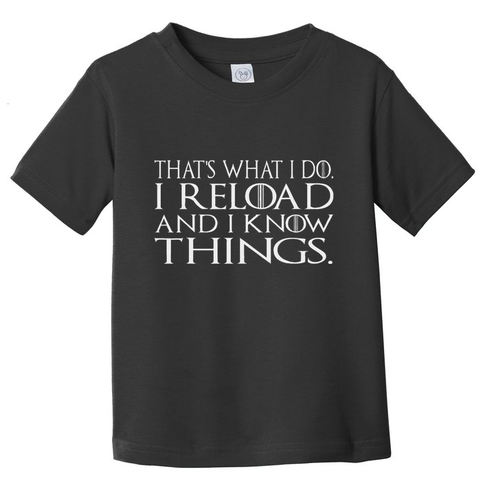 Red White And Pew ThatS What I Do Reloading 2a Pro Gun Toddler T-Shirt