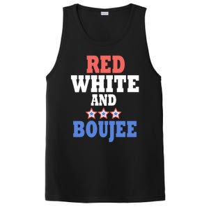 Red White And Boujee Funny 4th Of July Patriotic July Fourth Cool Gift PosiCharge Competitor Tank