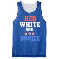 Red White And Boujee Funny 4th Of July Patriotic July Fourth Cool Gift Mesh Reversible Basketball Jersey Tank