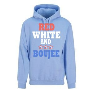 Red White And Boujee Funny 4th Of July Patriotic July Fourth Cool Gift Unisex Surf Hoodie