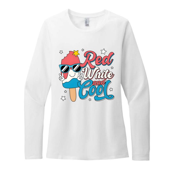 Red White And Cool 4th Of July Womens CVC Long Sleeve Shirt