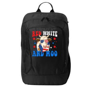 Red White And Moo Cow Gift City Backpack