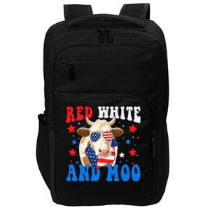 Red White And Moo Cow Gift Impact Tech Backpack