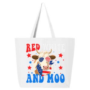 Red White And Moo Cow Gift 25L Jumbo Tote