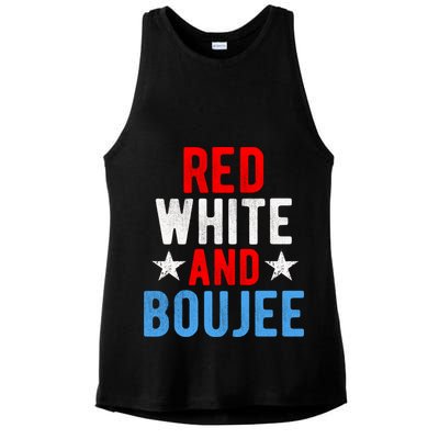 Red White And Boujee Funny 4th Of July Us Flag Gift Meaningful Gift Ladies PosiCharge Tri-Blend Wicking Tank