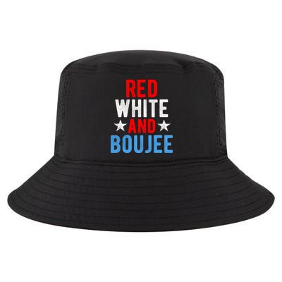 Red White And Boujee Funny 4th Of July Us Flag Gift Meaningful Gift Cool Comfort Performance Bucket Hat