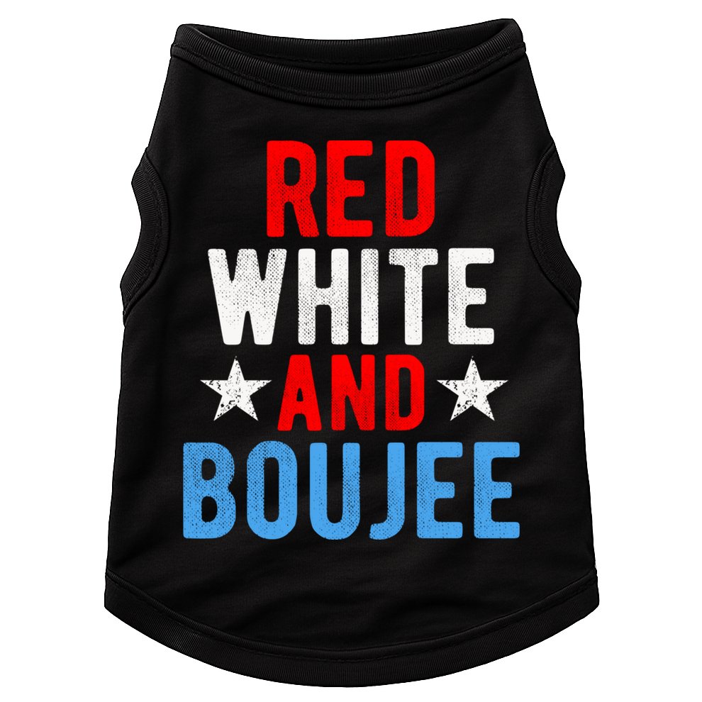 Red White And Boujee Funny 4th Of July Us Flag Gift Meaningful Gift Doggie Tank