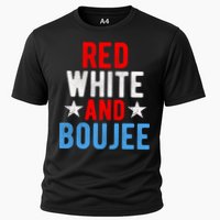 Red White And Boujee Funny 4th Of July Us Flag Gift Meaningful Gift Cooling Performance Crew T-Shirt