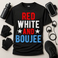 Red White And Boujee Funny 4th Of July Us Flag Gift Meaningful Gift Cooling Performance Crew T-Shirt