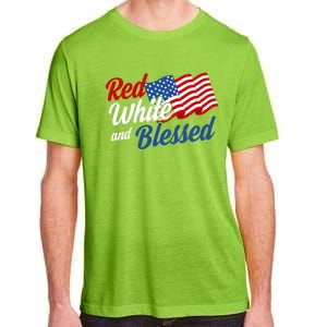 Red White And Blessed Funny 4th Of July Patriotic Gift Meaningful Gift Adult ChromaSoft Performance T-Shirt