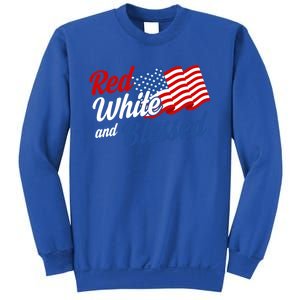 Red White And Blessed Funny 4th Of July Patriotic Gift Meaningful Gift Sweatshirt