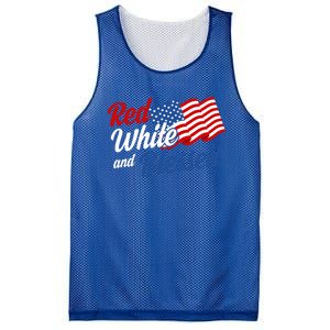 Red White And Blessed Funny 4th Of July Patriotic Gift Meaningful Gift Mesh Reversible Basketball Jersey Tank