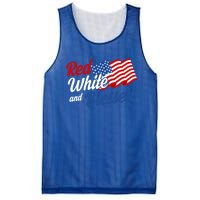 Red White And Blessed Funny 4th Of July Patriotic Gift Meaningful Gift Mesh Reversible Basketball Jersey Tank