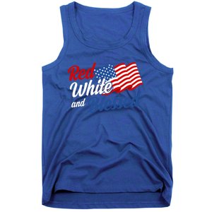 Red White And Blessed Funny 4th Of July Patriotic Gift Meaningful Gift Tank Top