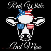 Red White And Moo American Flag Cow July 4th Meaningful Gift Bucket Hat