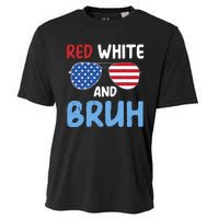 Red White And Bruh 4th Of July Cooling Performance Crew T-Shirt