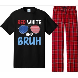 Red White And Bruh 4th Of July Pajama Set