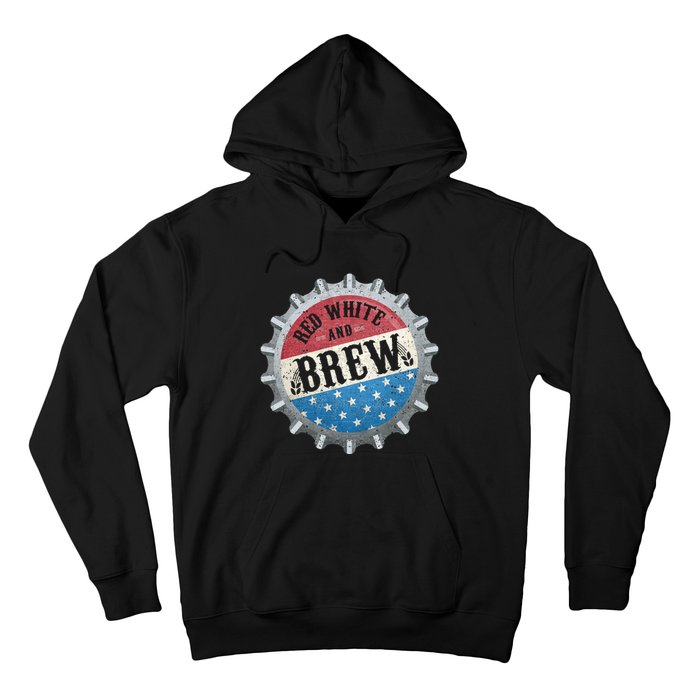 Red White And Brew 4th Of July Craft Beer Father Hoodie