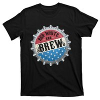 Red White And Brew 4th Of July Craft Beer Father T-Shirt