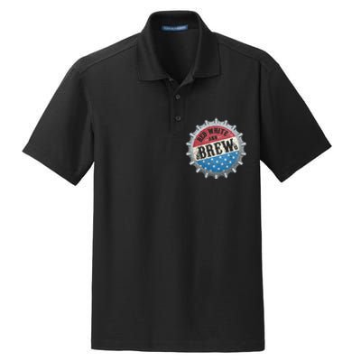 Red White And Brew 4th Of July Craft Beer Father Dry Zone Grid Polo