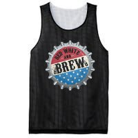 Red White And Brew 4th Of July Craft Beer Father Mesh Reversible Basketball Jersey Tank