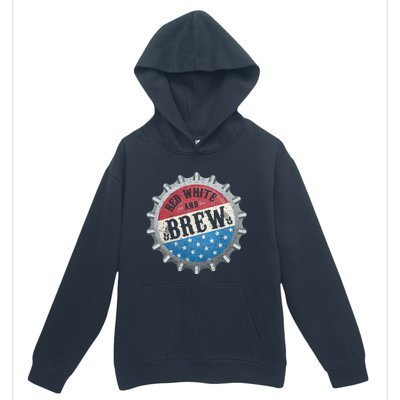 Red White And Brew 4th Of July Craft Beer Father Urban Pullover Hoodie