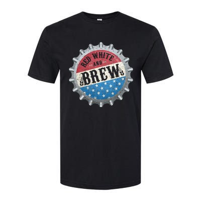 Red White And Brew 4th Of July Craft Beer Father Softstyle CVC T-Shirt