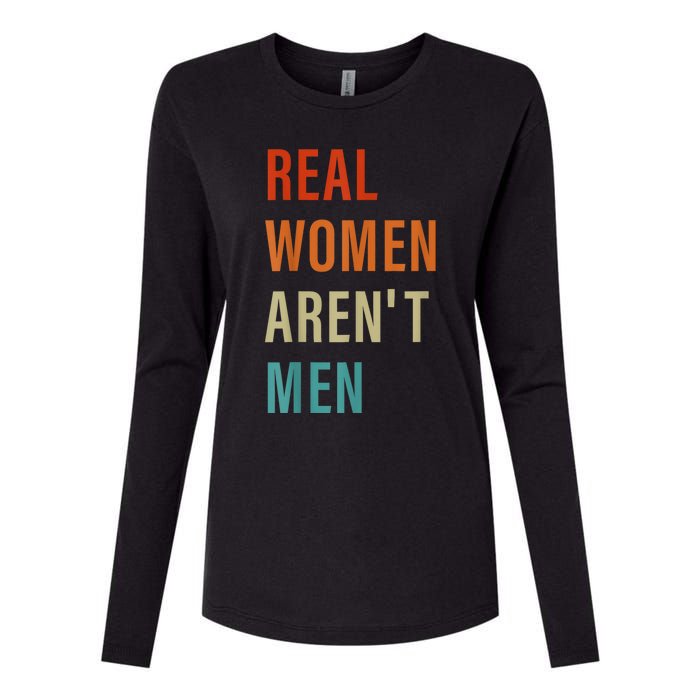 Real Women Arent Men Retro Vintage Womens Cotton Relaxed Long Sleeve T-Shirt