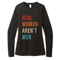 Real Women Arent Men Retro Vintage Womens CVC Long Sleeve Shirt