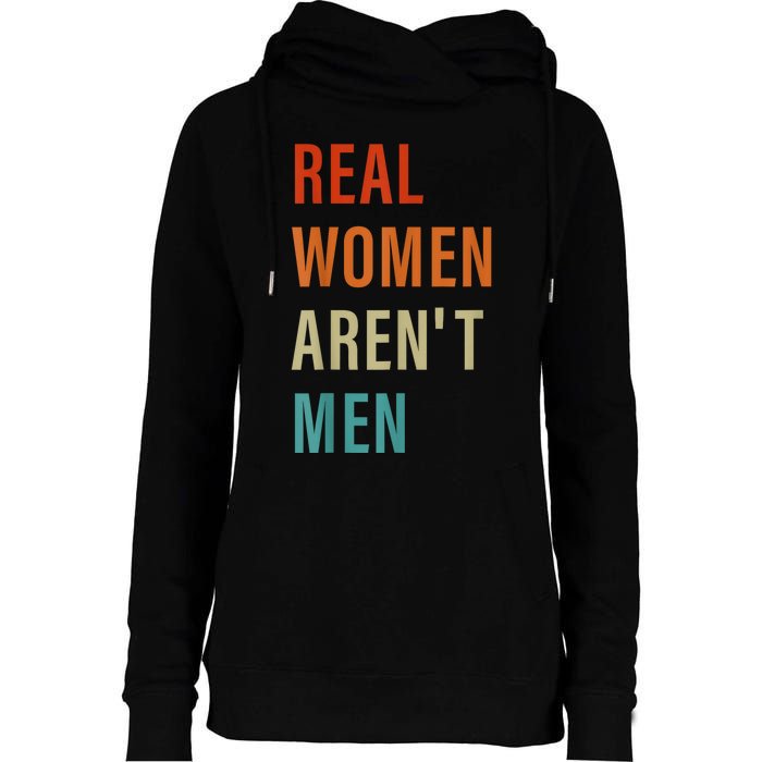 Real Women Arent Men Retro Vintage Womens Funnel Neck Pullover Hood